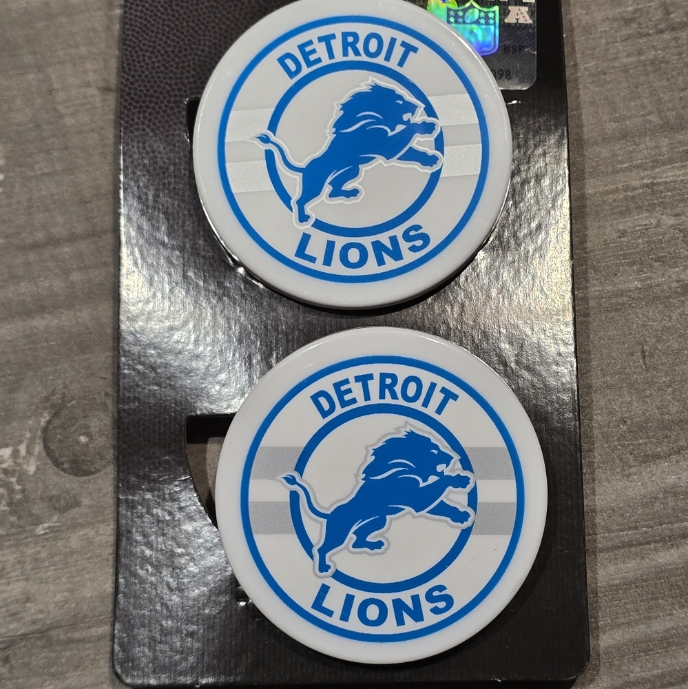 Detroit Lions Magnetic Bag Clips 2pc Set NFL Brand New In Package